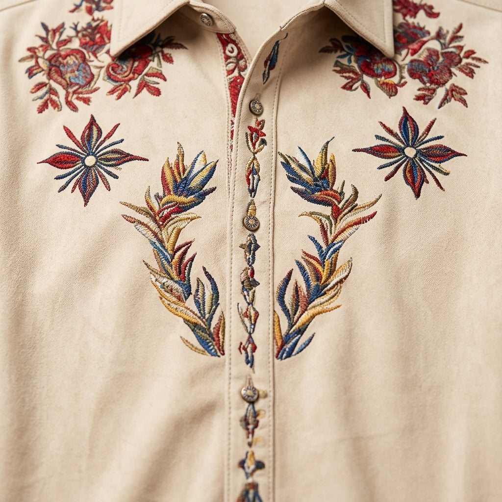 Rodeo Embroidered Western Shirt — Cotton Short Sleeve Top 3