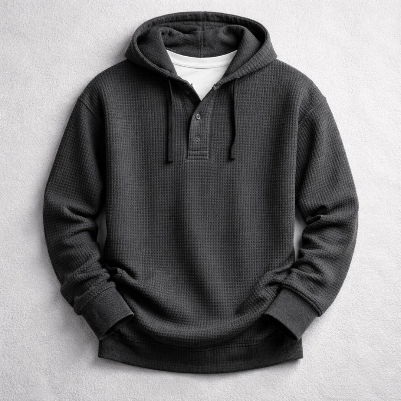 Bromley Waffle Hoodie — Relaxed Fit Knit Pullover 6