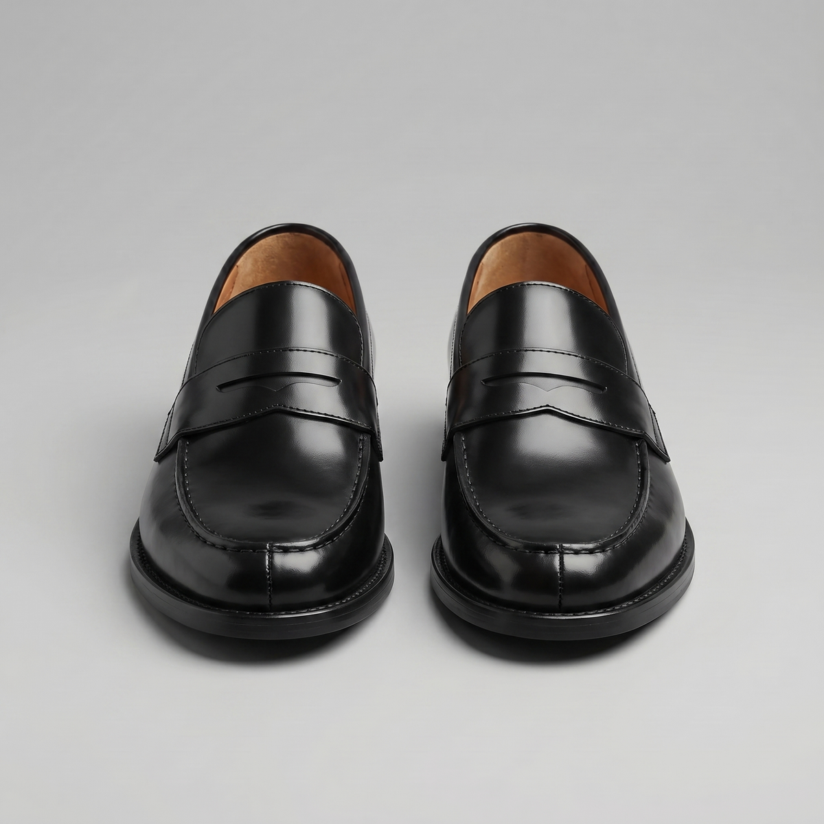 Men's Leather-Look Penny Loafers — Slip-On Rubber Sole 5