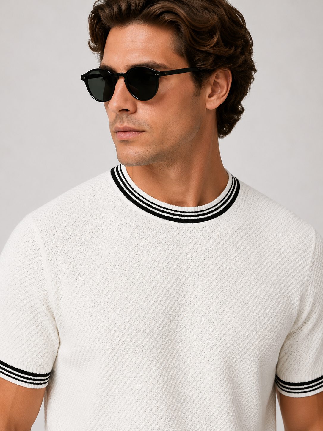 Hover Brothers - Men's - Cotton Knit Short-Sleeve Crewneck