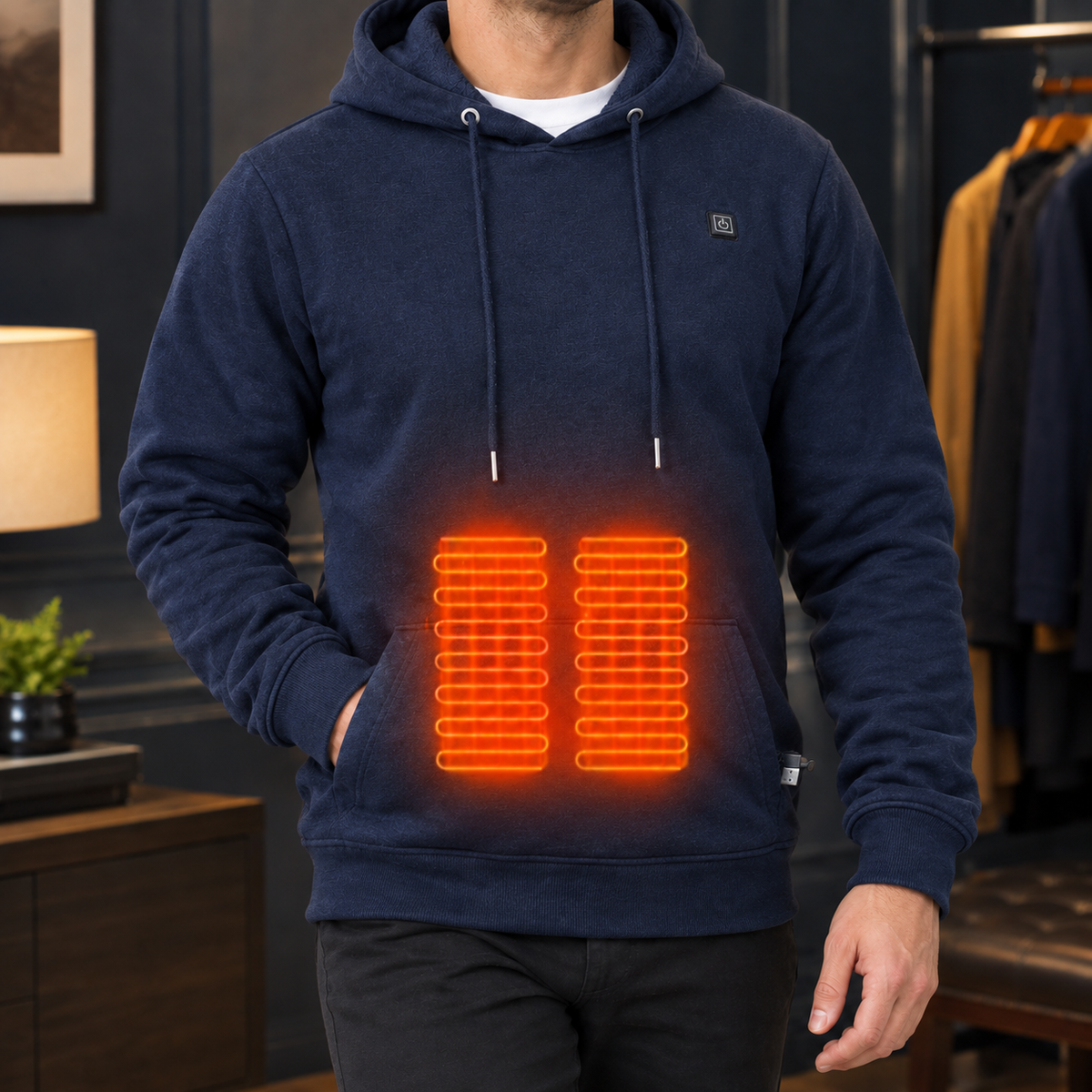 Heated Hoodie USB-Powered — Soft Knit Pullover for Men 5