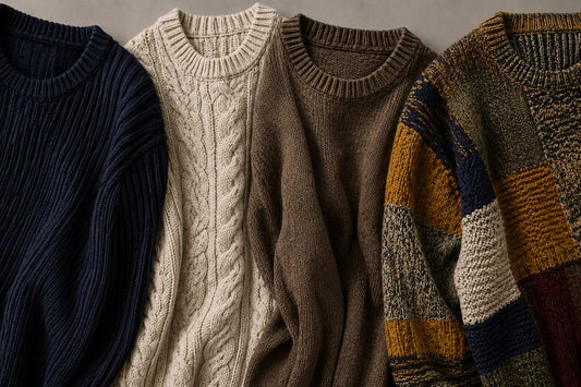 Ribbed, Cable, Cotton, or Patchwork: A Men's Knitwear Guide