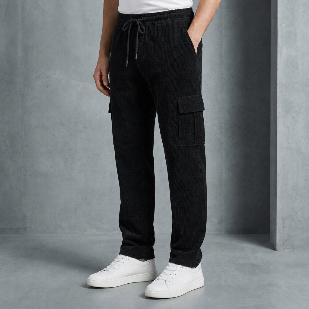 Corduroy Cargo Pants – Stretch Cotton Relaxed Fit 1
