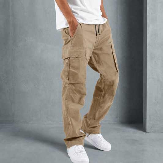 Relaxed Fit Cargo Pants — Premium Cotton Blend Multi-Pocket 1