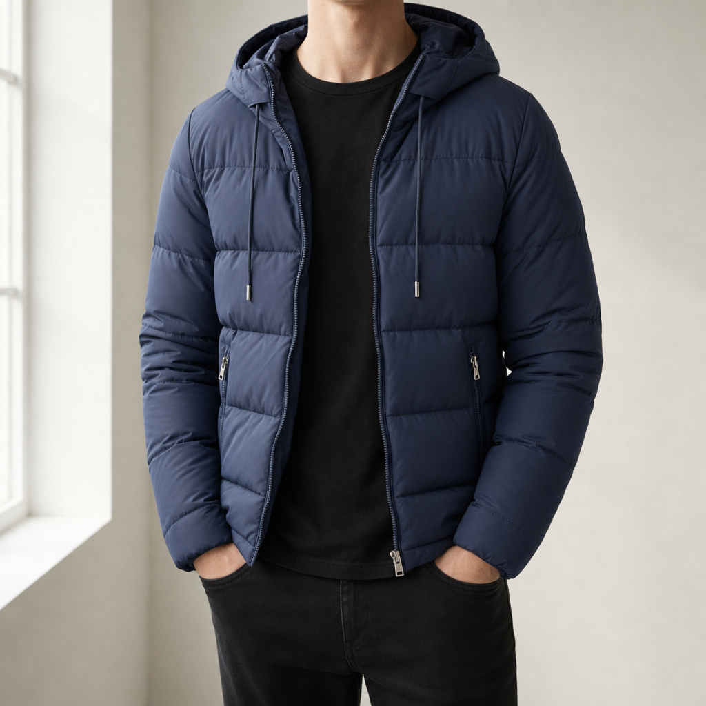 Serifos Hooded Quilted Puffer Jacket — Full-Zip Padded 1