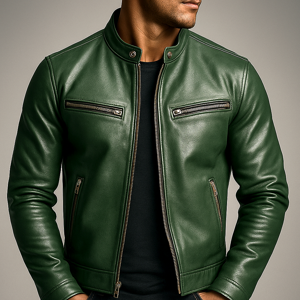 Vintage Genuine Leather Jacket for Men — Classic Style 1