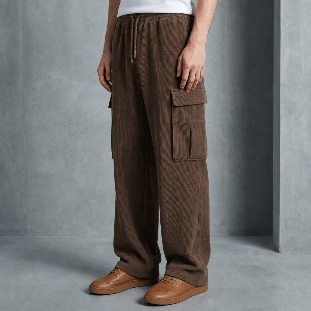 Corduroy Cargo Pants – Stretch Cotton Relaxed Fit 2