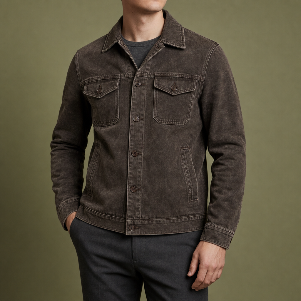 Mljet Vintage Washed Denim Jacket — Classic Multi-Pocket 2