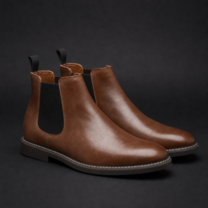 Faux Leather Chelsea Boots — Slip-On Cushioned Insole 2
