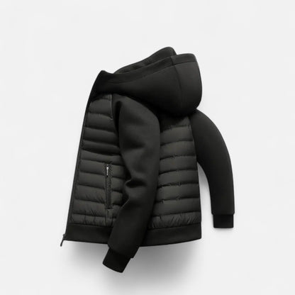 Men's Hooded Down Jacket — Quilted Panels, Lightweight Warmth 6