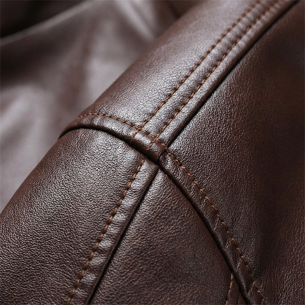Portofino Full-Grain Leather Jacket — Tailored Classic Fit 5
