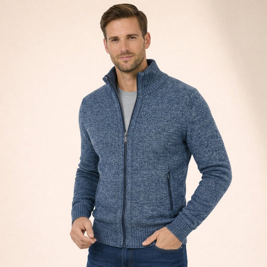 Antonino Merino Wool Full-Zip Sweater — Men's Knitwear 1