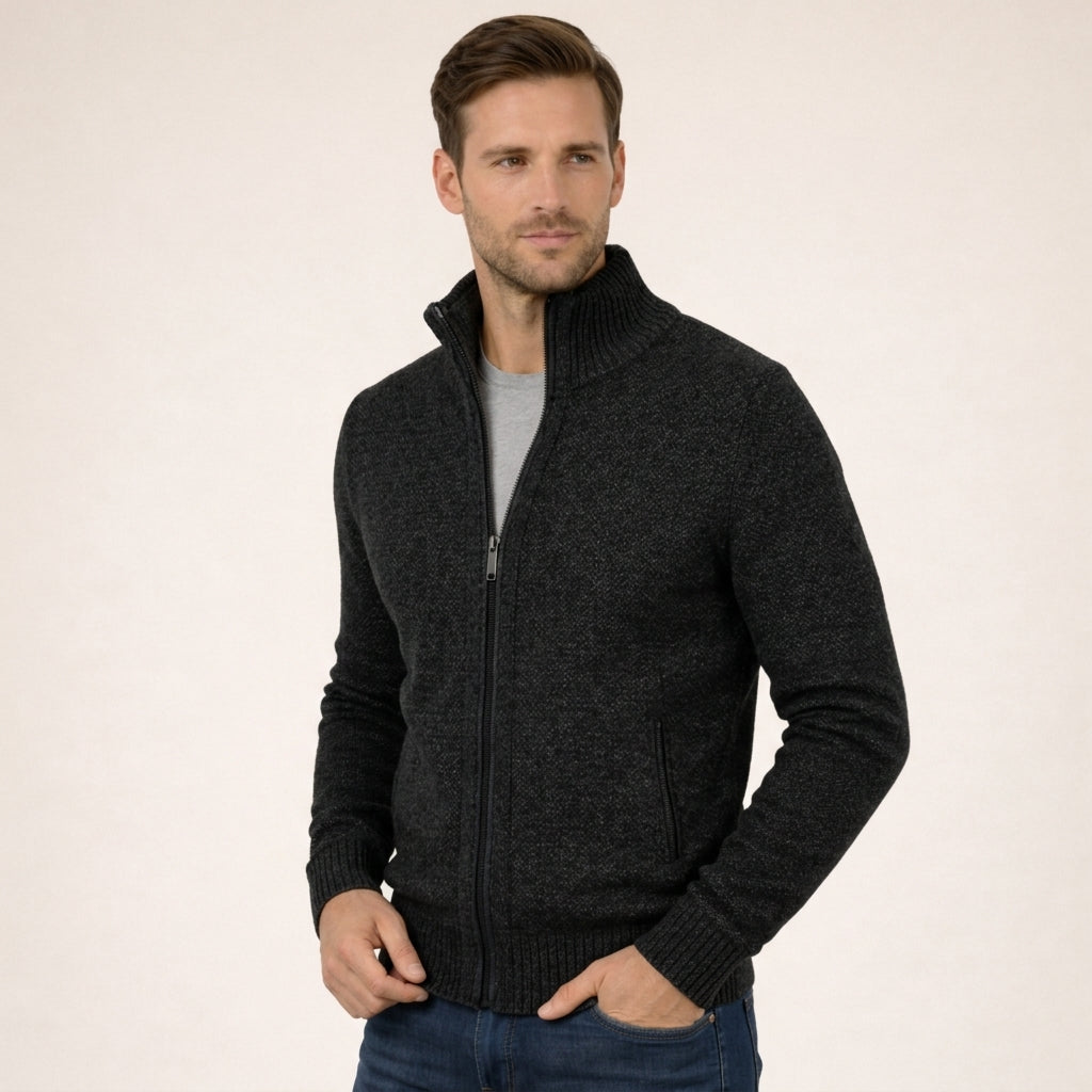Antonino Merino Wool Full-Zip Sweater — Men's Knitwear 2