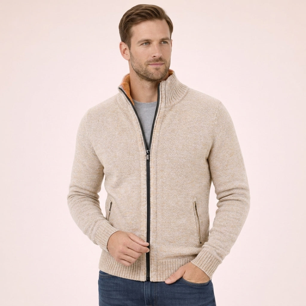 Antonino Merino Wool Full-Zip Sweater — Men's Knitwear 4