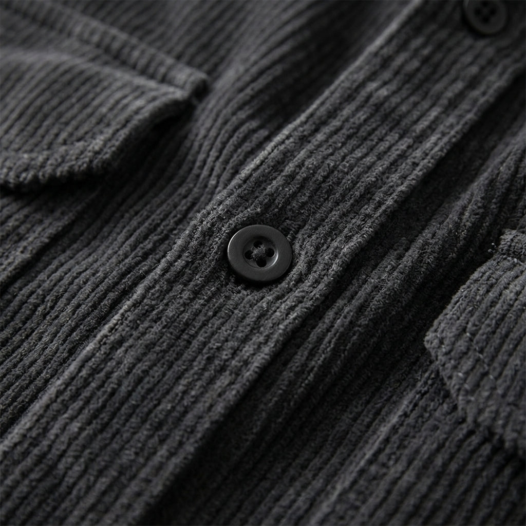 Men's Corduroy Overshirt — Tailored Layering Shirt 4