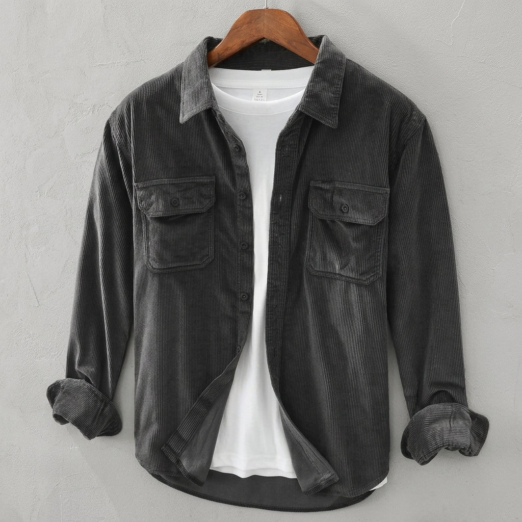 Men's Corduroy Overshirt — Tailored Layering Shirt 1