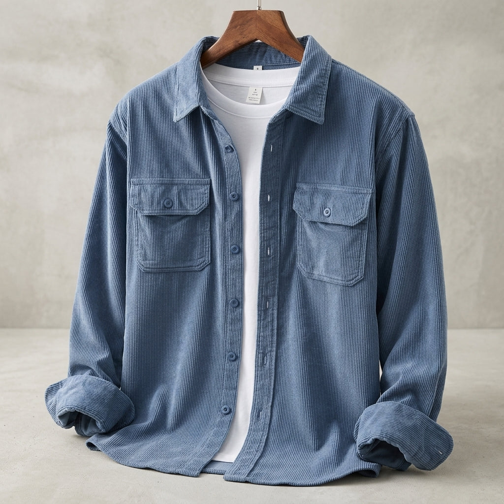 Men's Corduroy Overshirt — Tailored Layering Shirt 2
