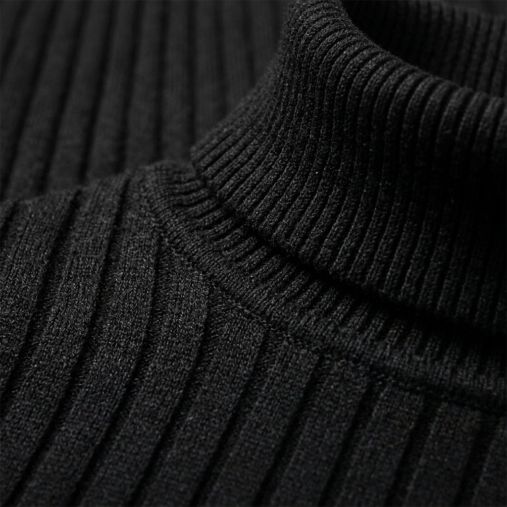 Striped Turtleneck Sweater — Soft Cotton Blend Pullover 12