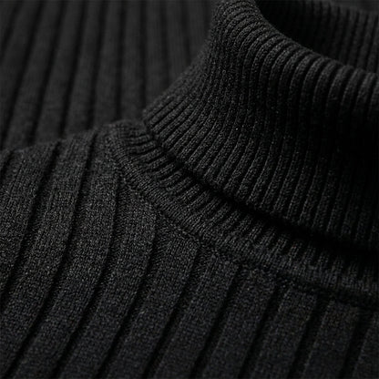 Striped Turtleneck Sweater — Soft Cotton Blend Pullover 12