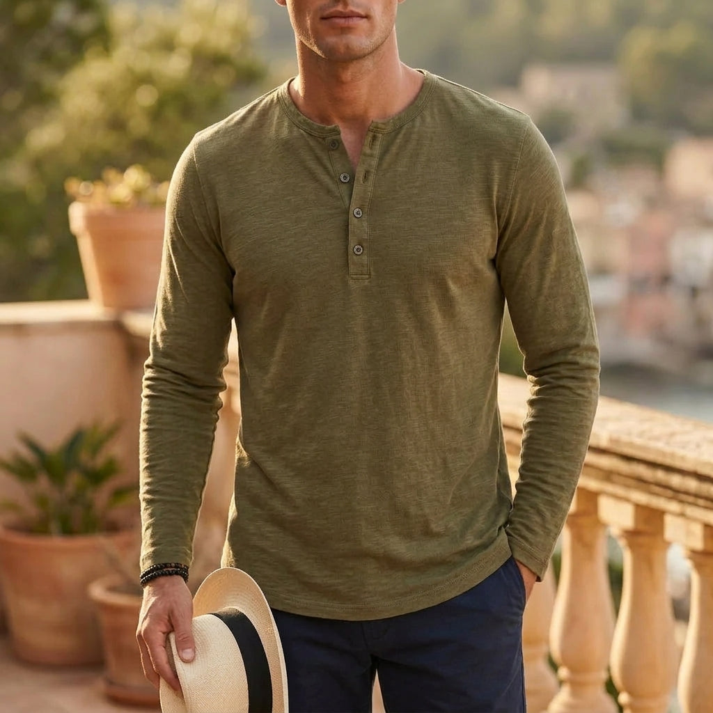 Krakow Henley Shirt — Slim Fit Long Sleeve Casual Top 5