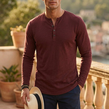 Krakow Henley Shirt — Slim Fit Long Sleeve Casual Top 2