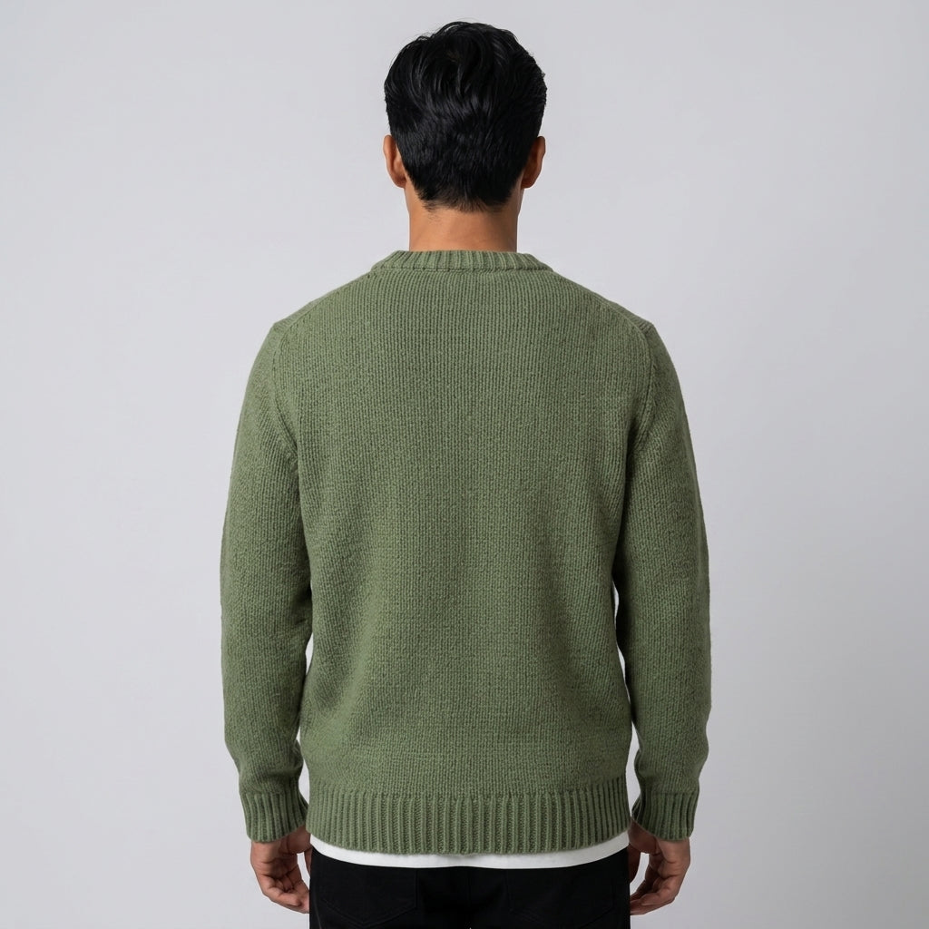 Crew Neck Sweater — Soft Woven Relaxed Fit Everyday Essential 8