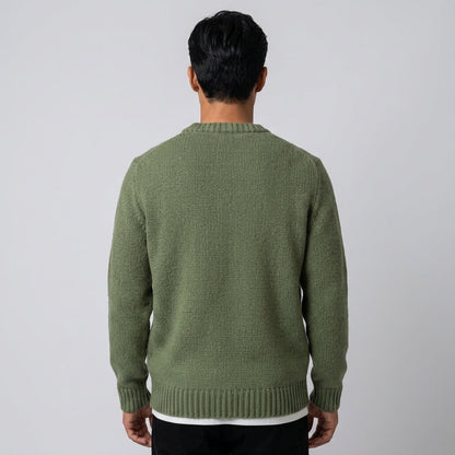 Crew Neck Sweater — Soft Woven Relaxed Fit Everyday Essential 8