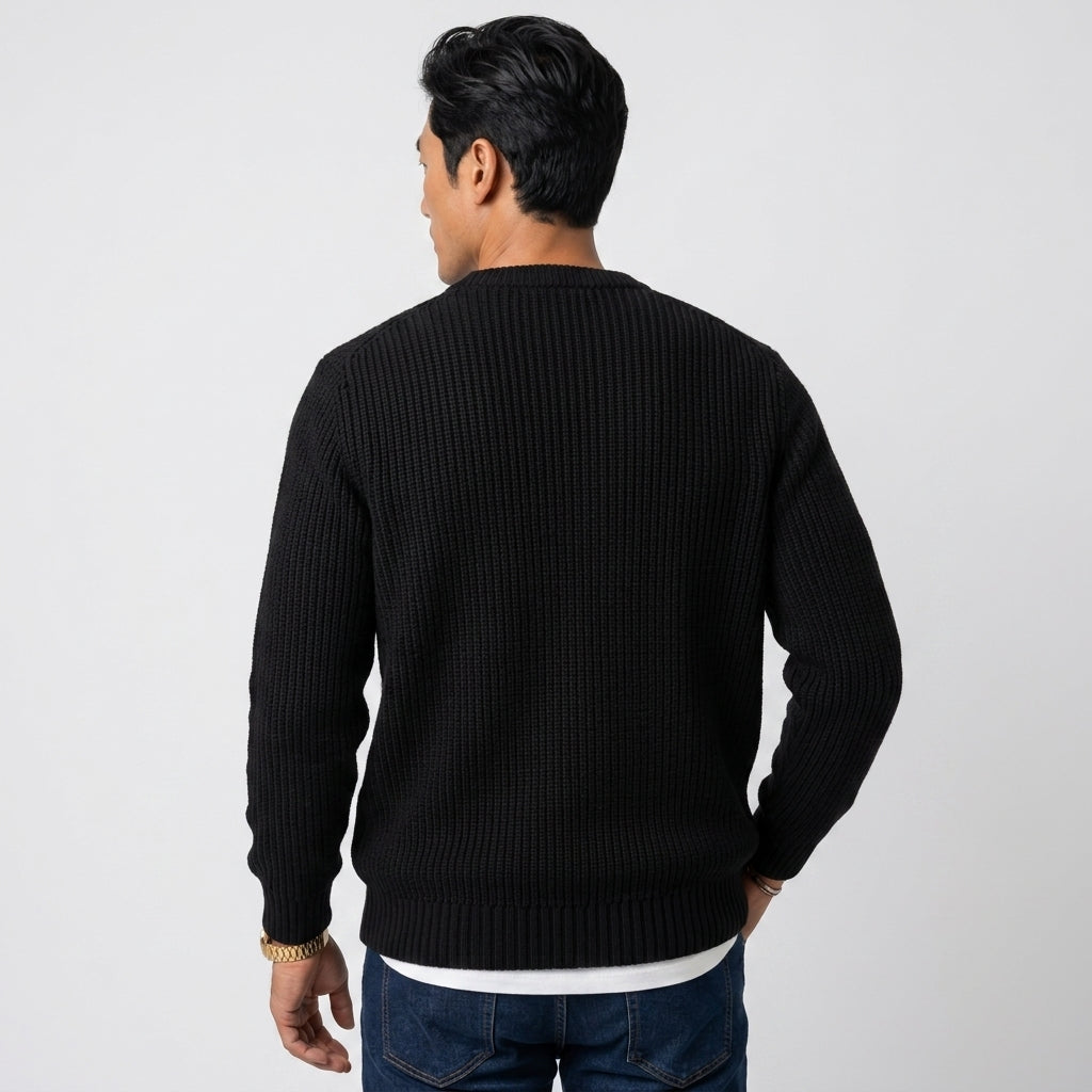 Crew Neck Sweater — Soft Woven Relaxed Fit Everyday Essential 6