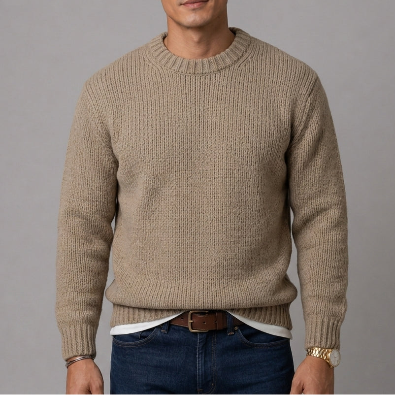Crew Neck Sweater — Soft Woven Relaxed Fit Everyday Essential 3