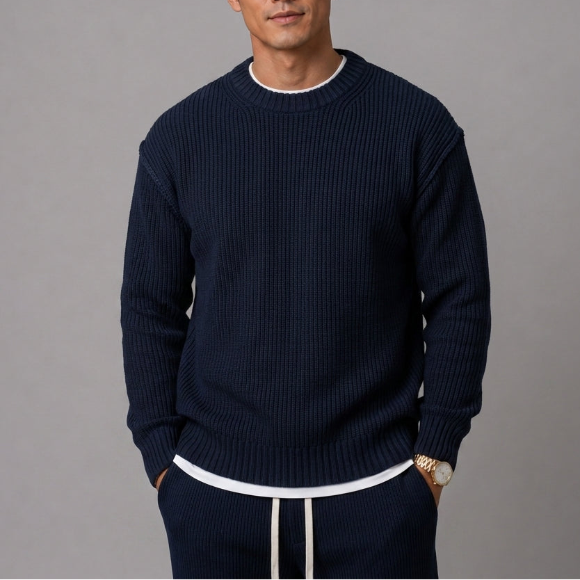 Crew Neck Sweater — Soft Woven Relaxed Fit Everyday Essential 4