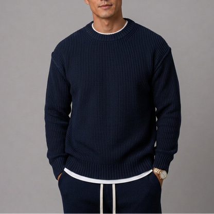 Crew Neck Sweater — Soft Woven Relaxed Fit Everyday Essential 4