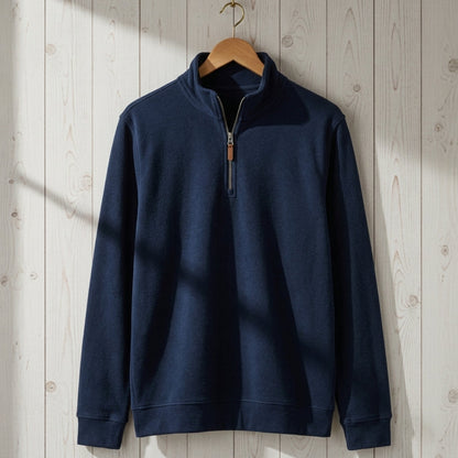 Fleece Quarter-Zip Pullover — Soft Cotton Blend, 7 Colors 7