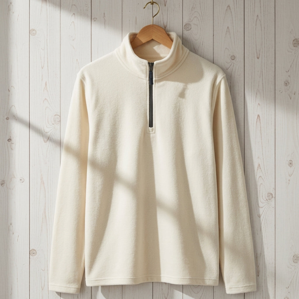 Fleece Quarter-Zip Pullover — Soft Cotton Blend, 7 Colors 6