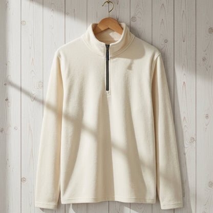 Fleece Quarter-Zip Pullover — Soft Cotton Blend, 7 Colors 6
