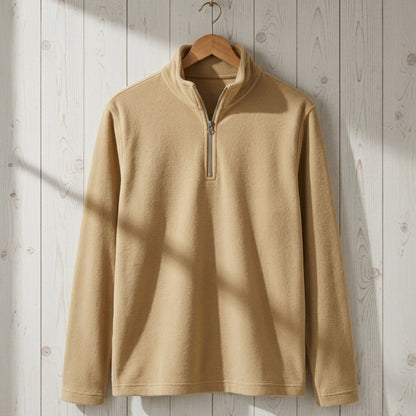 Fleece Quarter-Zip Pullover — Soft Cotton Blend, 7 Colors 3