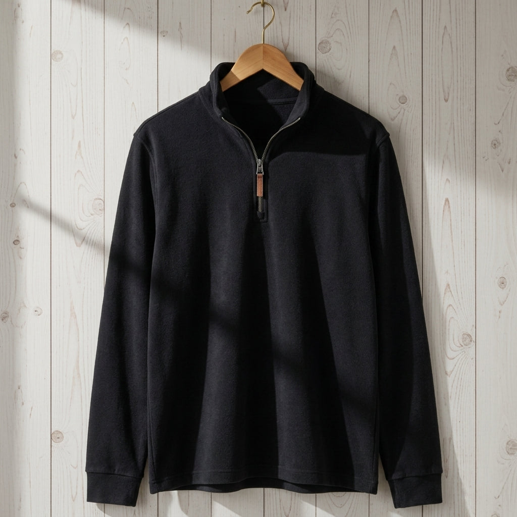 Fleece Quarter-Zip Pullover — Soft Cotton Blend, 7 Colors 5