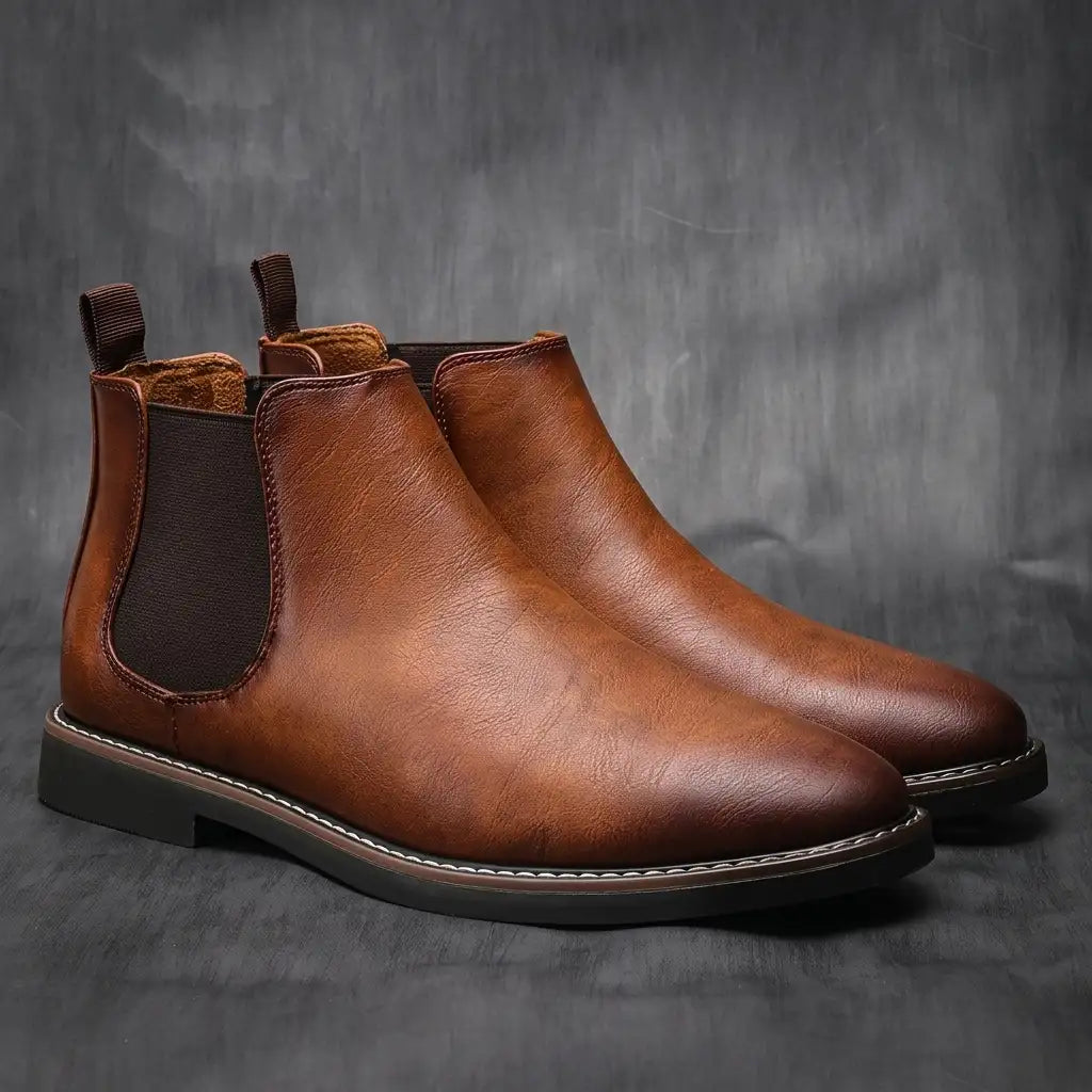 Belmont Men's Chelsea Boots — Premium Leather Slip-On 1