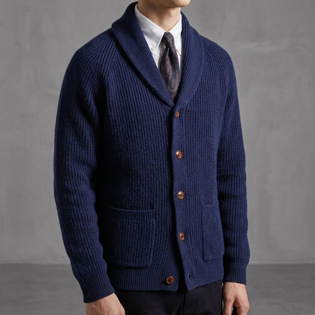 Raglan Shawl Collar Knitted Cardigan — Premium Relaxed Fit 3