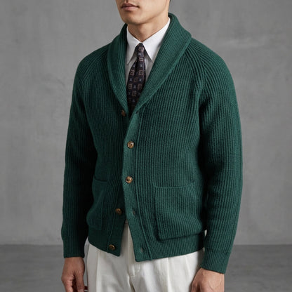 Raglan Shawl Collar Knitted Cardigan — Premium Relaxed Fit 4