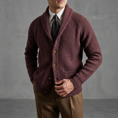 Raglan Shawl Collar Knitted Cardigan — Premium Relaxed Fit 2