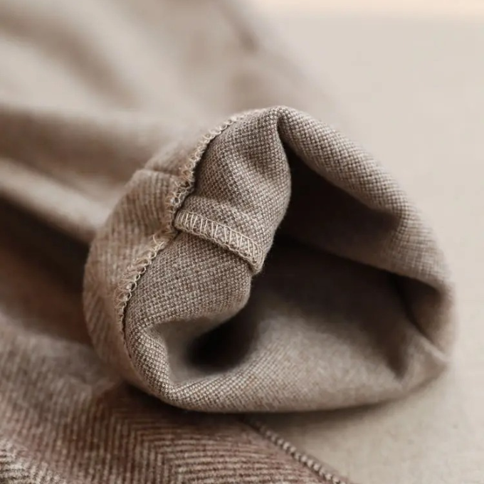 Harrow Herringbone Wool Trousers — Tailored Fit Men's Pants 11