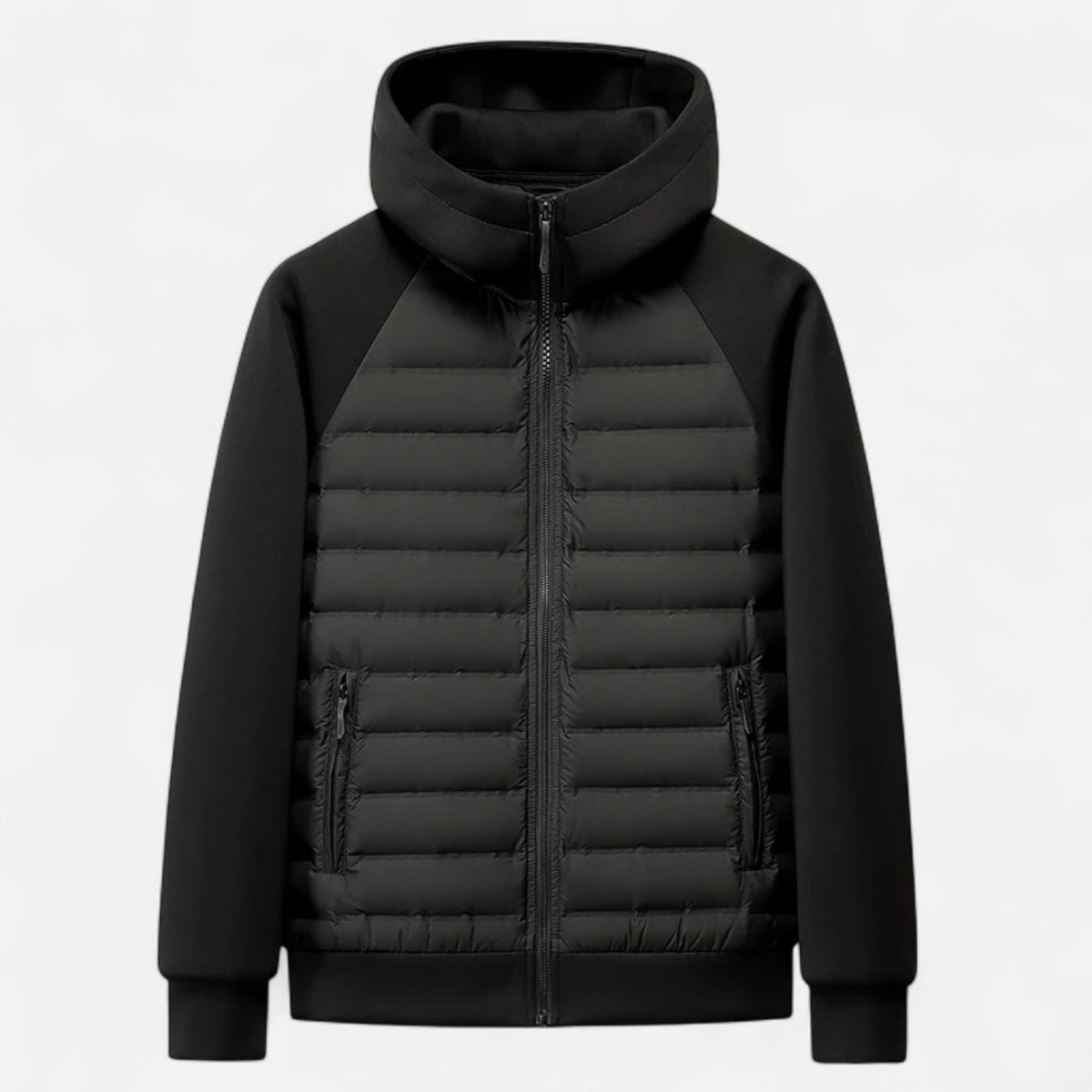 Men's Hooded Down Jacket — Quilted Panels, Lightweight Warmth 4