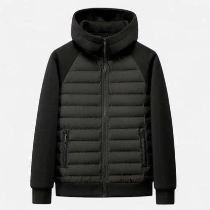 Men's Hooded Down Jacket — Quilted Panels, Lightweight Warmth 4