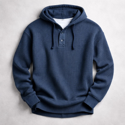 Bromley Waffle Hoodie — Relaxed Fit Knit Pullover 1