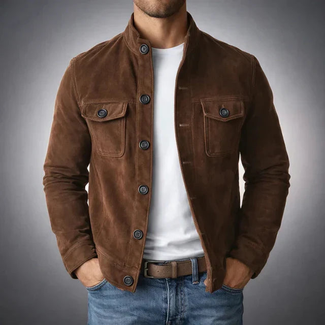 Classic Pocket Suede Jacket — Premium Italian Suede Men's Coat 3