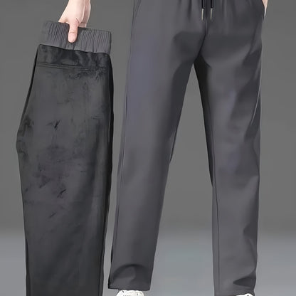 Men's Fleece-Lined Water-Repellent Trousers — Regular Fit 13