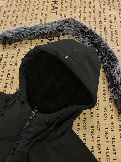 Men's Fleece-Lined Hooded Parka — Mid-Length Winter Coat 6