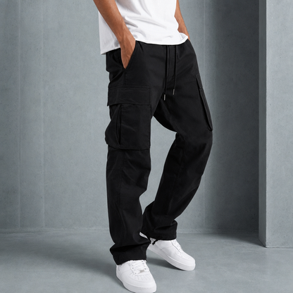 Relaxed Fit Cargo Pants — Premium Cotton Blend Multi-Pocket 3