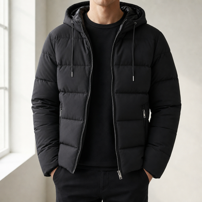 Serifos Hooded Quilted Puffer Jacket — Full-Zip Padded 3