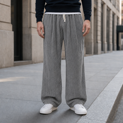 Wide Leg Corduroy Pants — Oversized Cotton Blend Fit 3